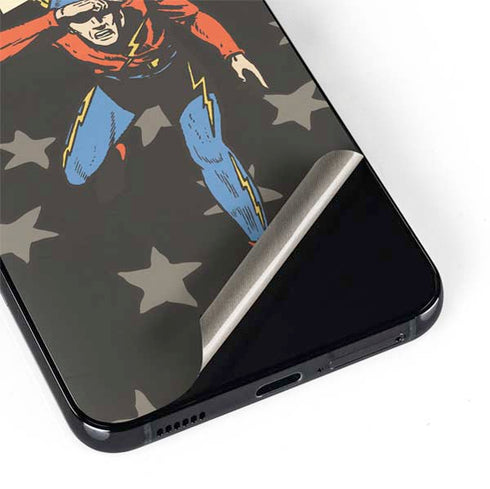 DC Comics The Flash Retro Action Pose Galaxy S22 Plus Skin